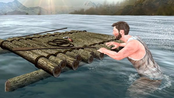 Деревянный плот