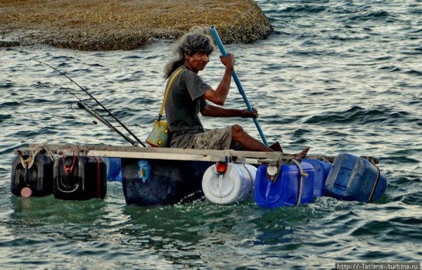 Плот из бревен