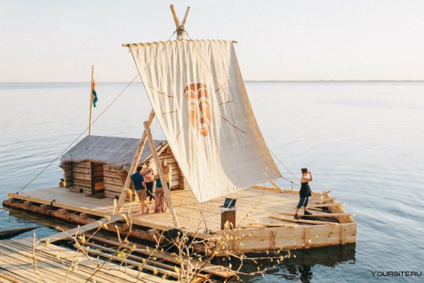 Плот с шалашом