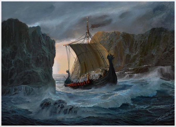 Викинги Драккар море