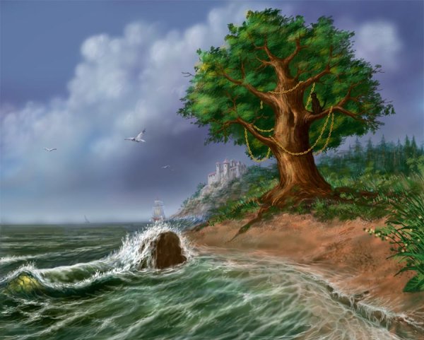 Дуб Пушкина у Лукоморья