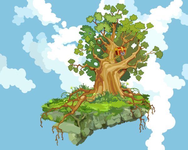 Дуб на острове