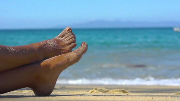 Море ноги пляж