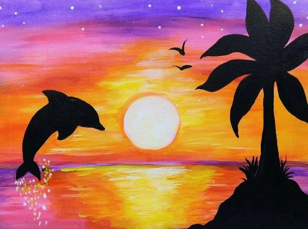 Закат карандашом