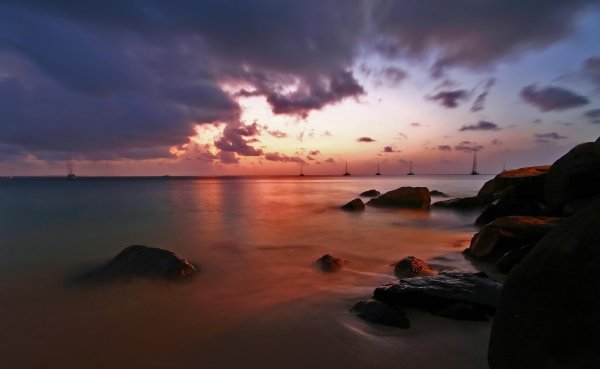 Вечерний пейзаж море