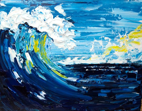 Живопись "закат на Рейне" Кокоек