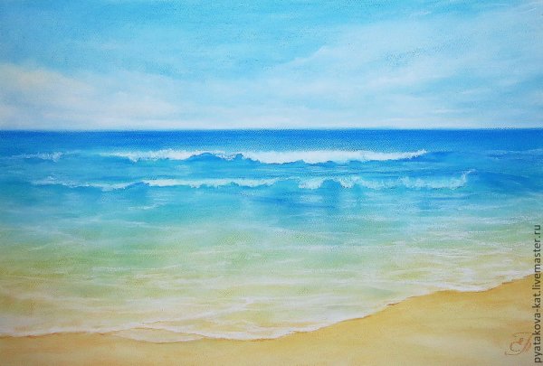 Морской пейзаж красками