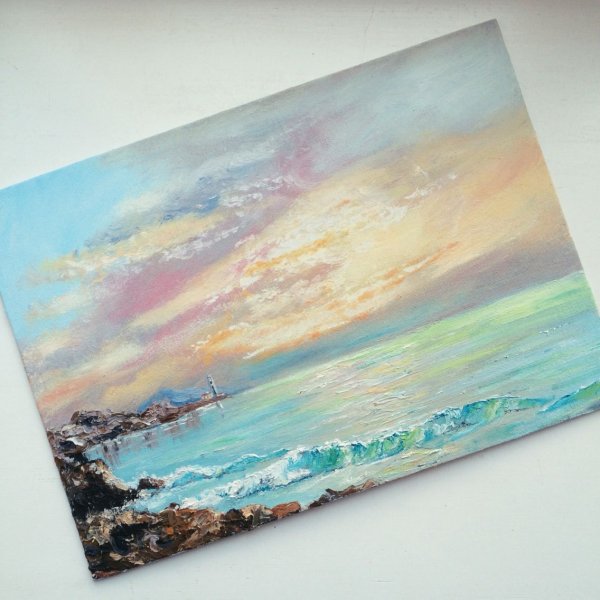 Парусник пастелью