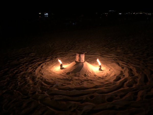 Ночь море свечи
