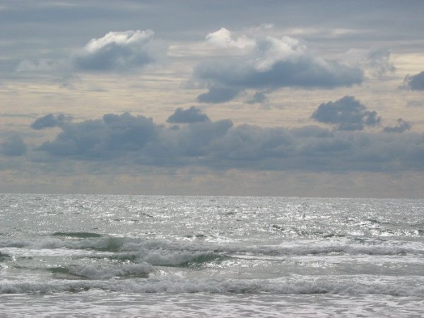 Море Крым в серебряных оттенках