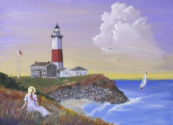 Картины Южакова море Маяк