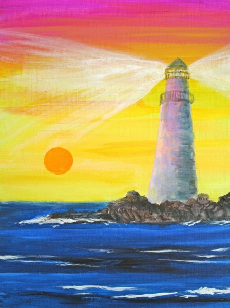 Морской пейзаж с маяком