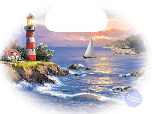 Море Маяк Чайки