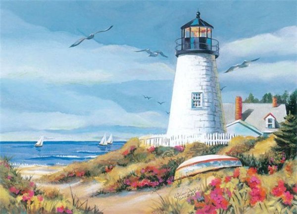 Графический пейзаж Маяк