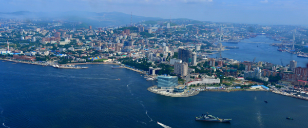 Владивосток птичий полет порт