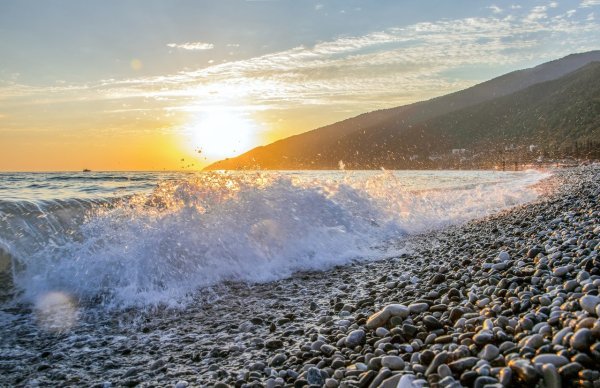 Вечернее чёрное море Сочи Адлер