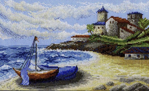 Вышивка морской пейзаж