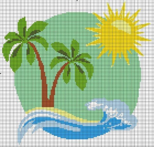 Морская вышивка