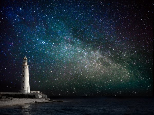 Красивое ночное море