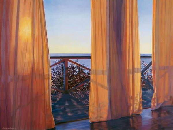 Фотошторы море окна