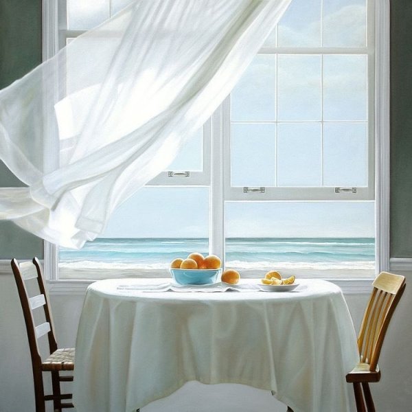 Рулонные шторы в морском стиле