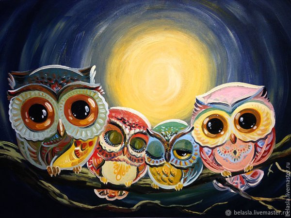 Сова черно белая