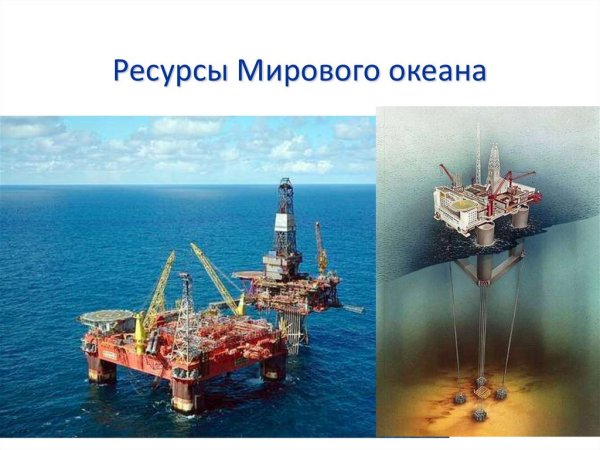 Характеристика видов природных ресурсов мирового океана.