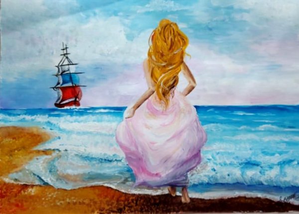 Ассоль Алые паруса иллюстрации