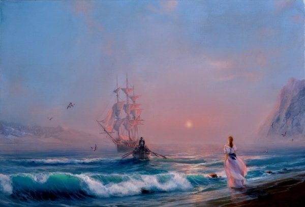 Девушка на берегу моря