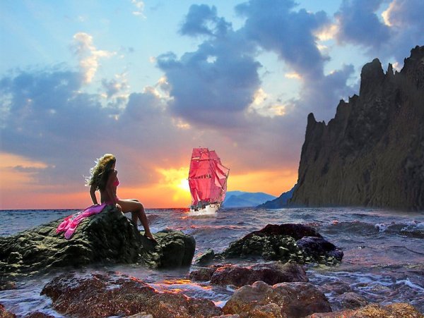 Корабль с алыми парусами и Ассоль