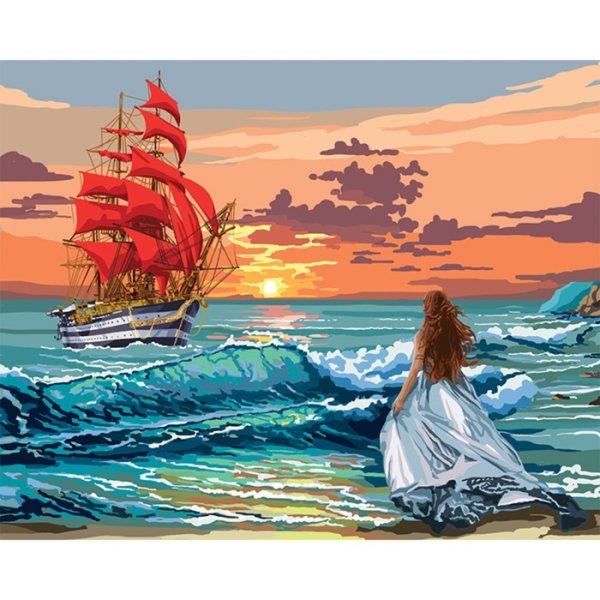 Девушка на ветру