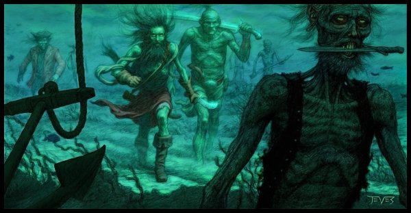Скелеты древних морских животных