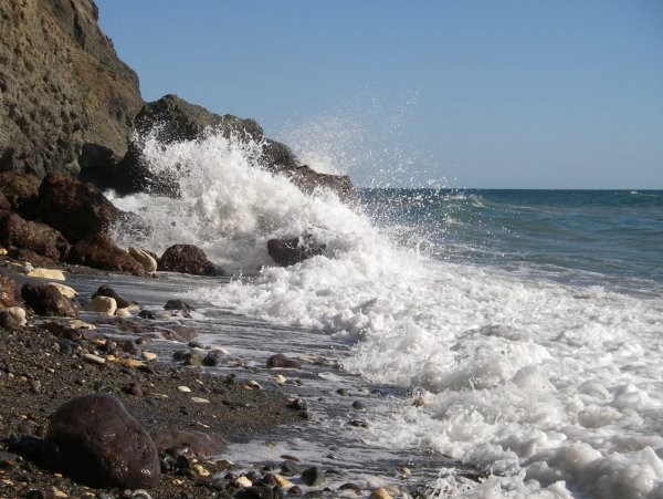 Черное море Абхазия Прибой