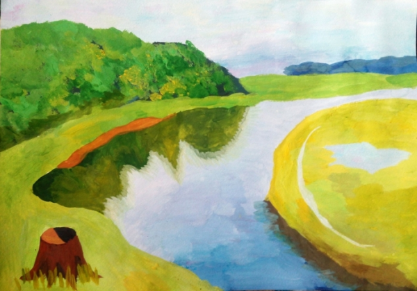 Рисование реки