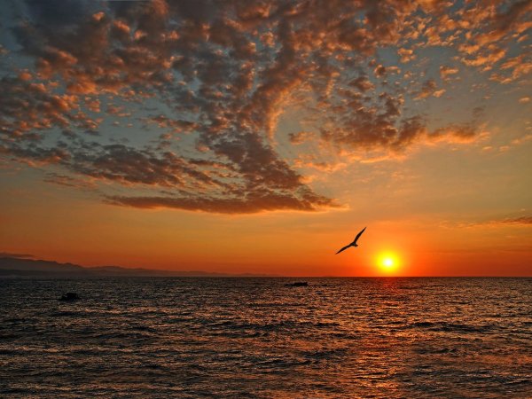 Закат на море