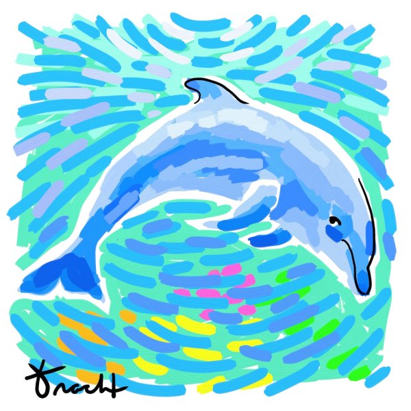 Детские рисунки дельфинов