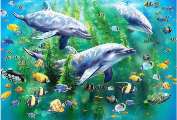 Ravensburger Puzzle дельфины