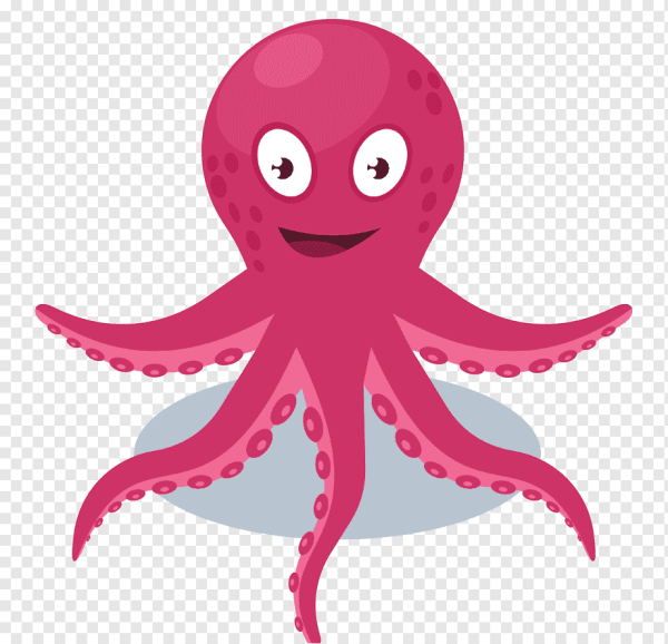 Осьминог розовый