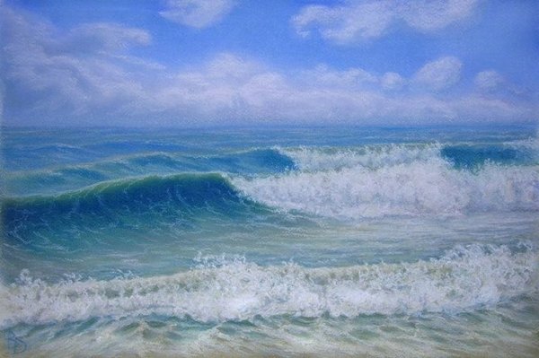 Море пастелью