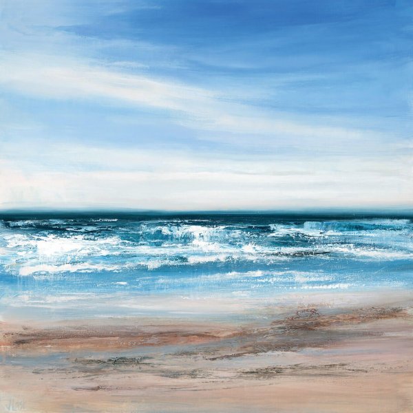 Море цветными карандашами