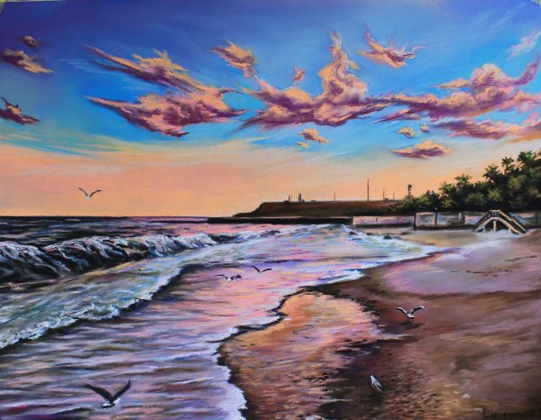 Закат пастелью