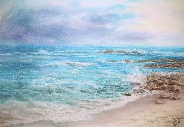 Море пастелью