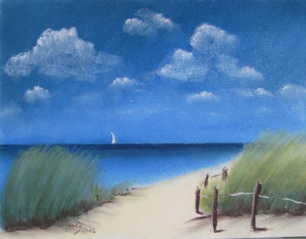 Картины пастелью море