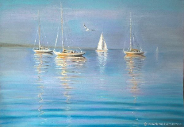 Море пастелью сухой