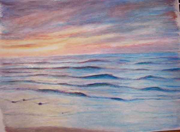 Море пастелью