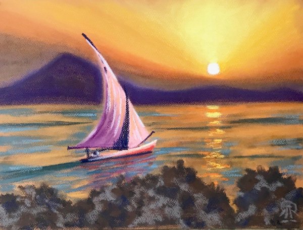 Море пастелью