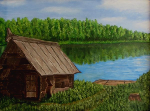 Изба на берегу реки