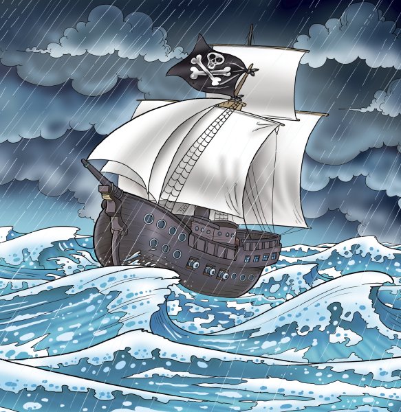 Корабль на гребне волны