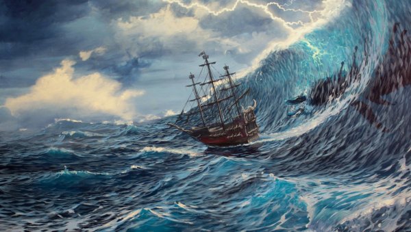 Тайнмут Великобритания Маяк шторм