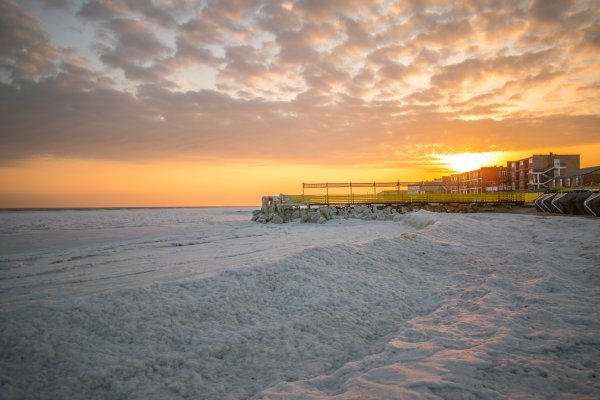 Азовское море Бердянск замерзло